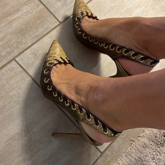 Christian Louboutin Python slingbacks - Picture 1 of 6